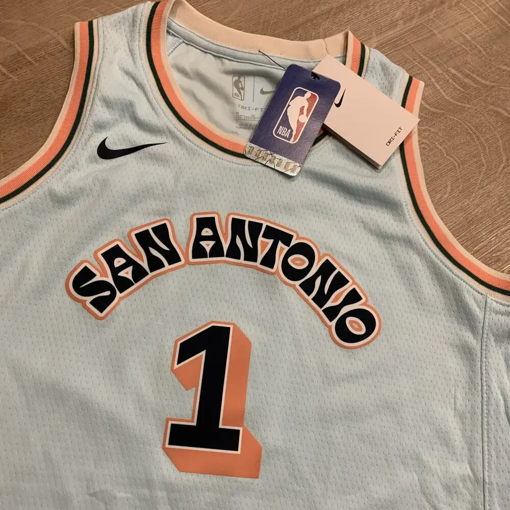 Nike NBA San Antonio Spurs #1 Victor Wembanyama City Edition Jersey Youth Boys M